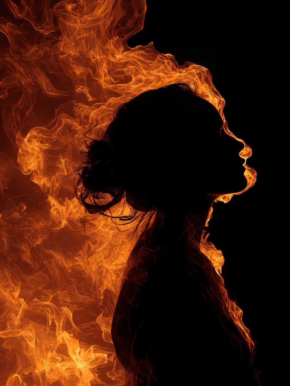 Tableau Femme Et Feu