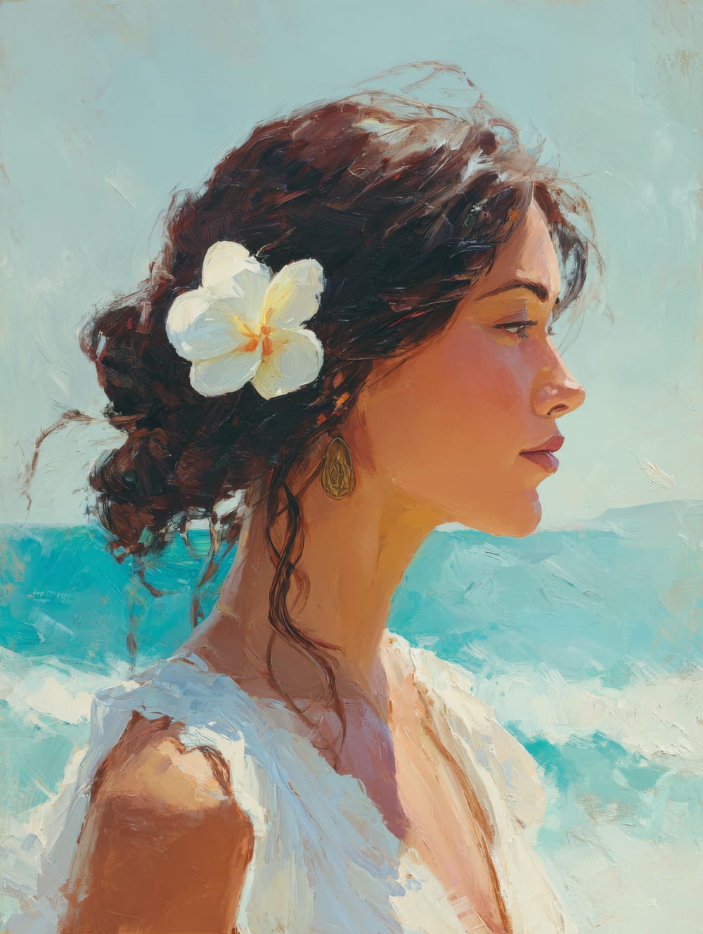 Tableau Femme Tahitienne