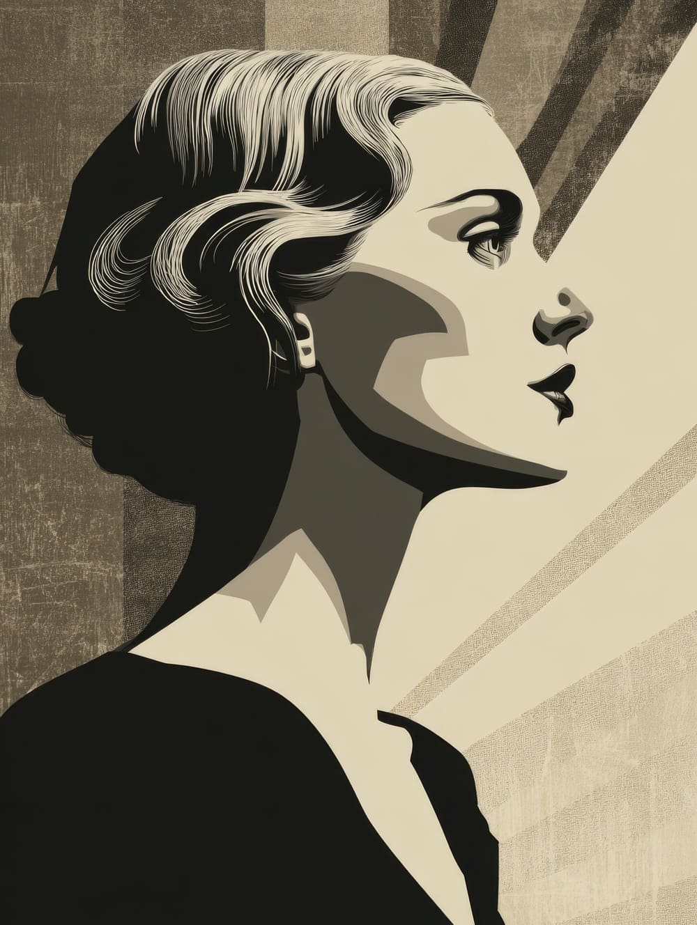 Tableau Femme Vintage Art Déco