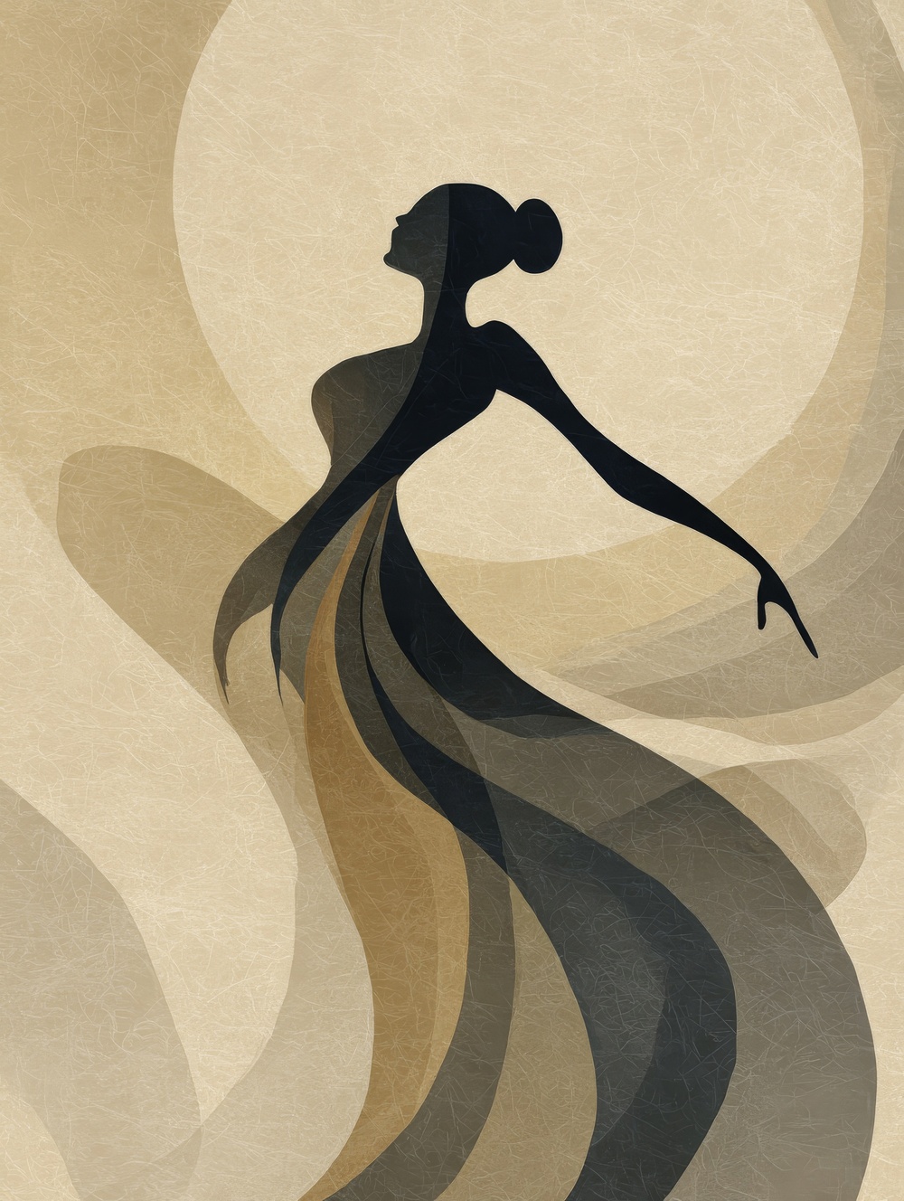 Tableau Femme qui Danse Minimaliste