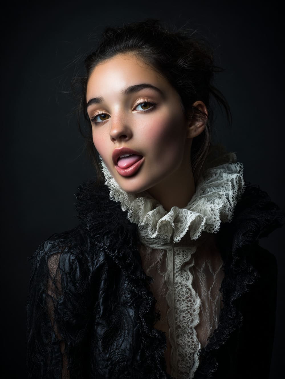 Tableau Femme qui Tire la Langue Baroque