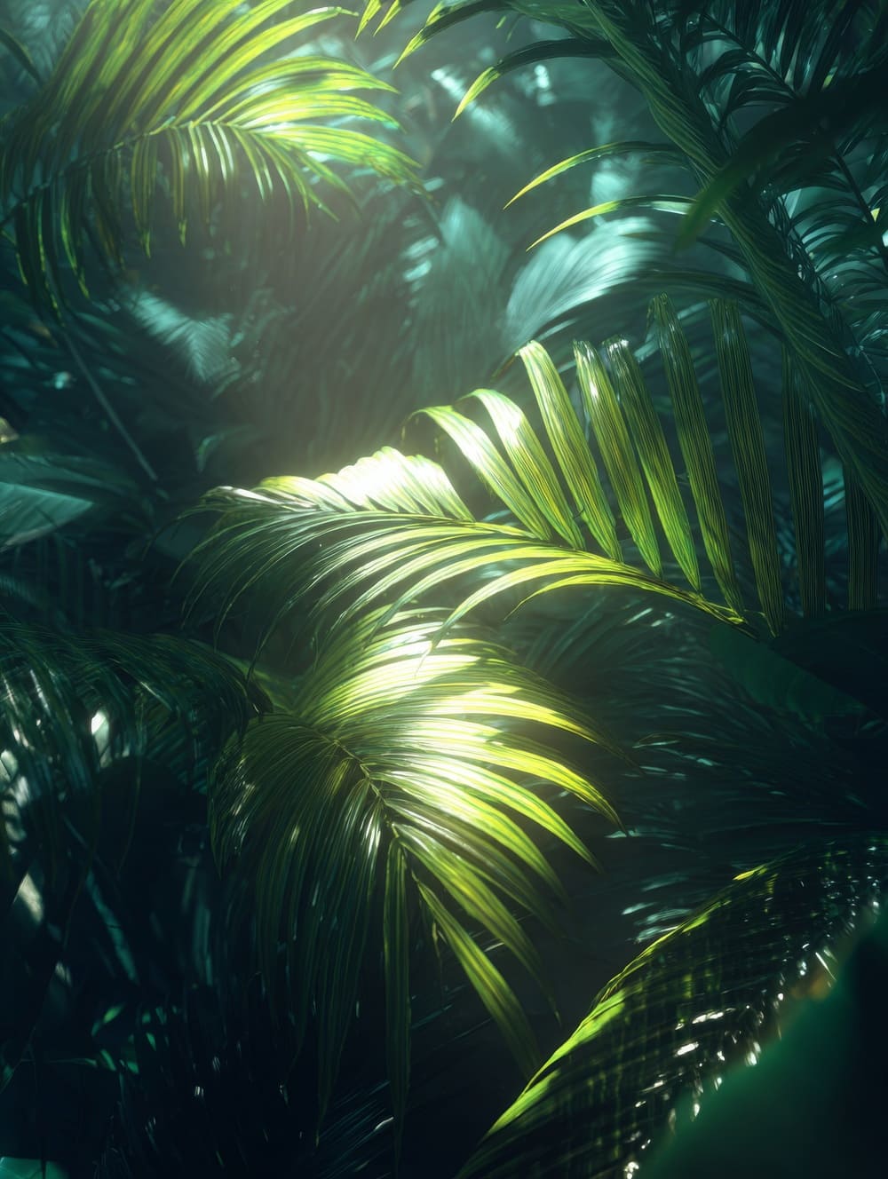 Tableau Feuilles Exotiques