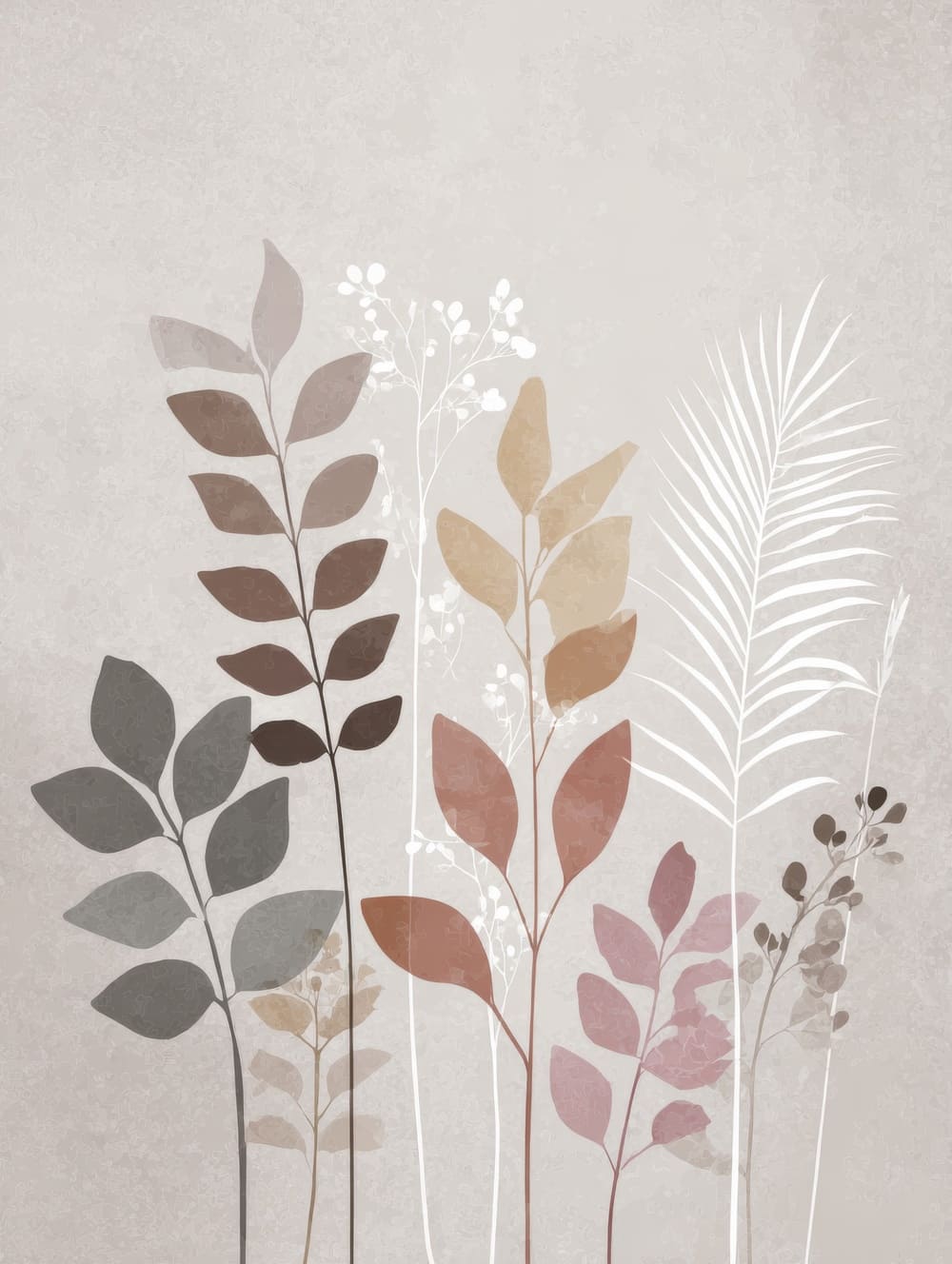 Tableau Feuilles Minimalistes