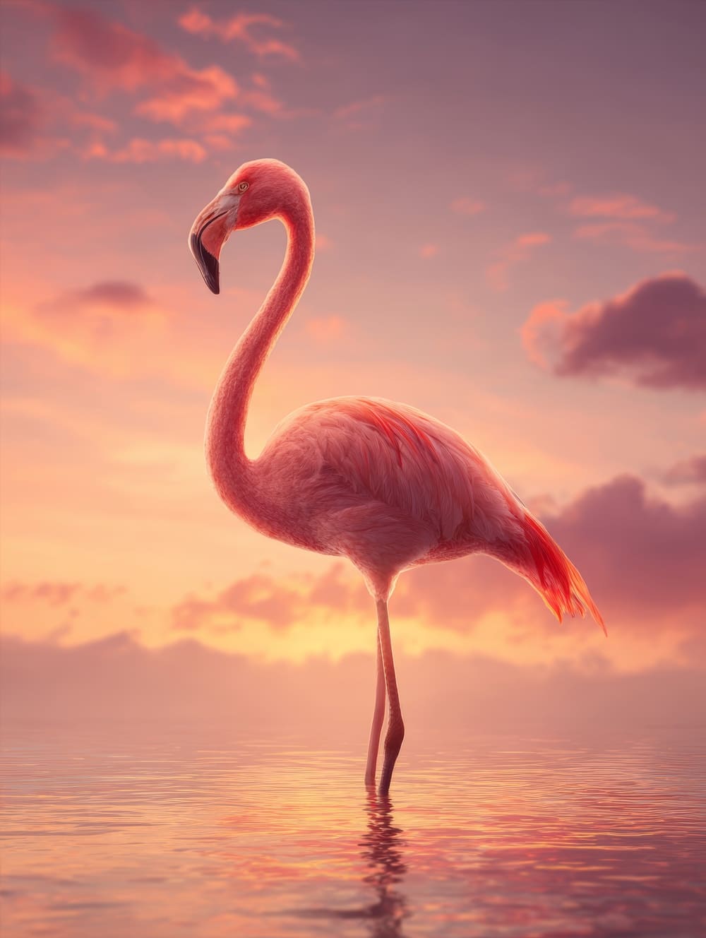 Tableau Flamant Rose Cinématographique