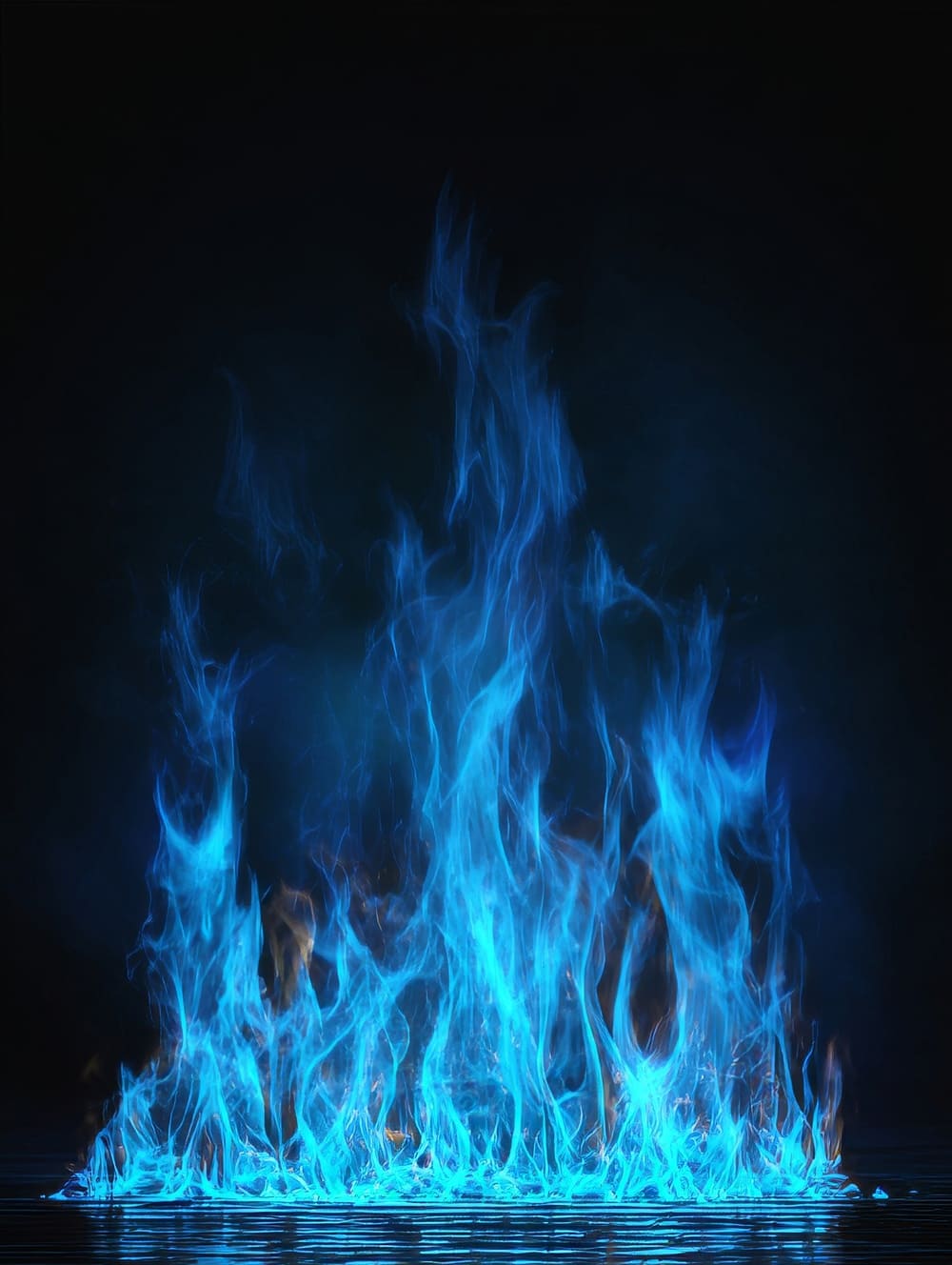 Tableau Flammes Bleues