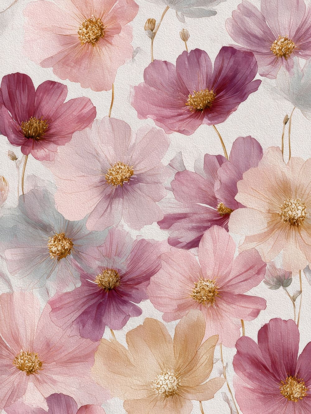 Tableau Fleurs Aquarelle