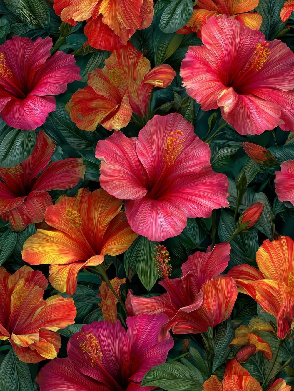 Tableau Fleurs Exotique