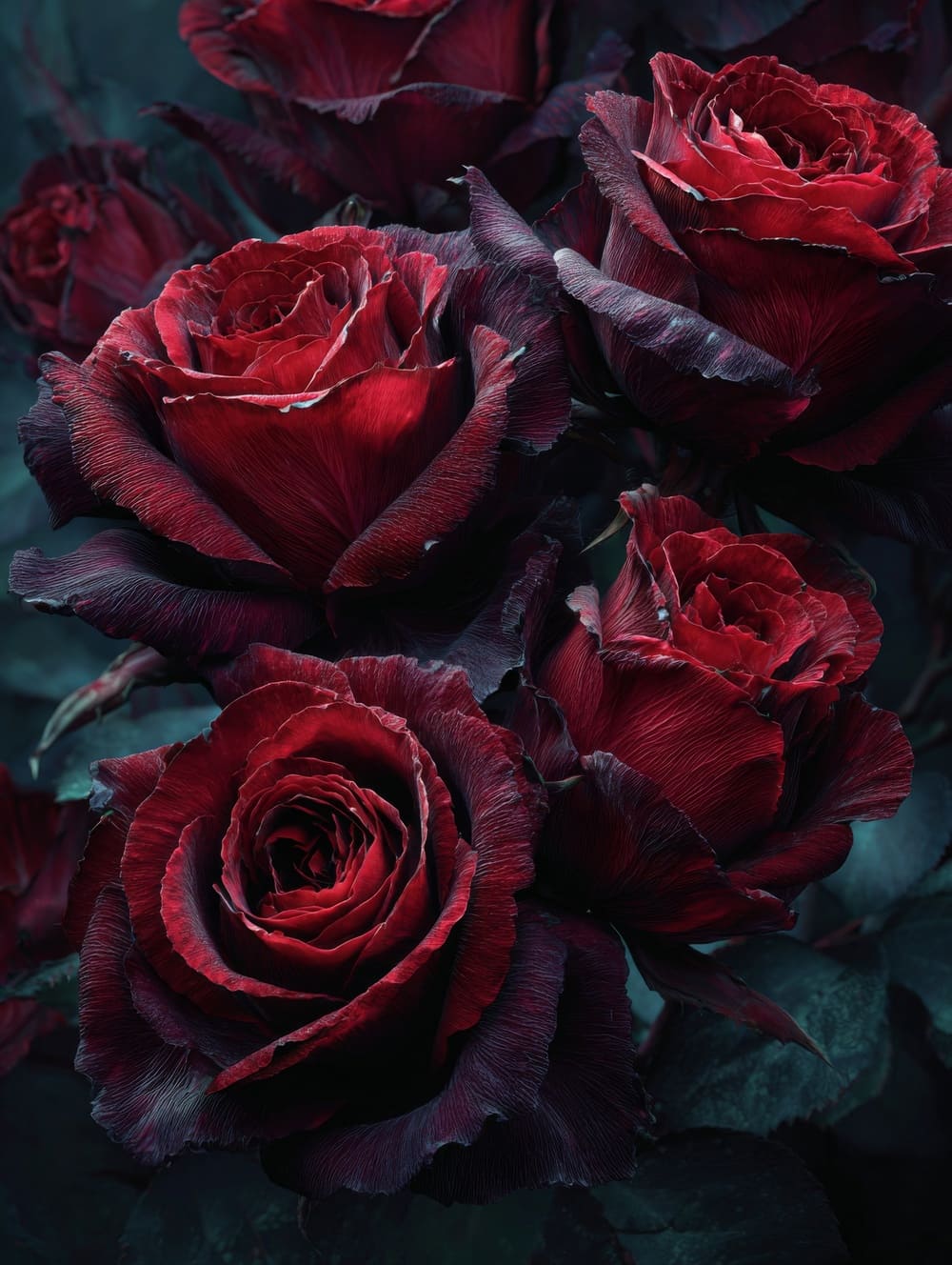 Tableau Fleurs Gothique