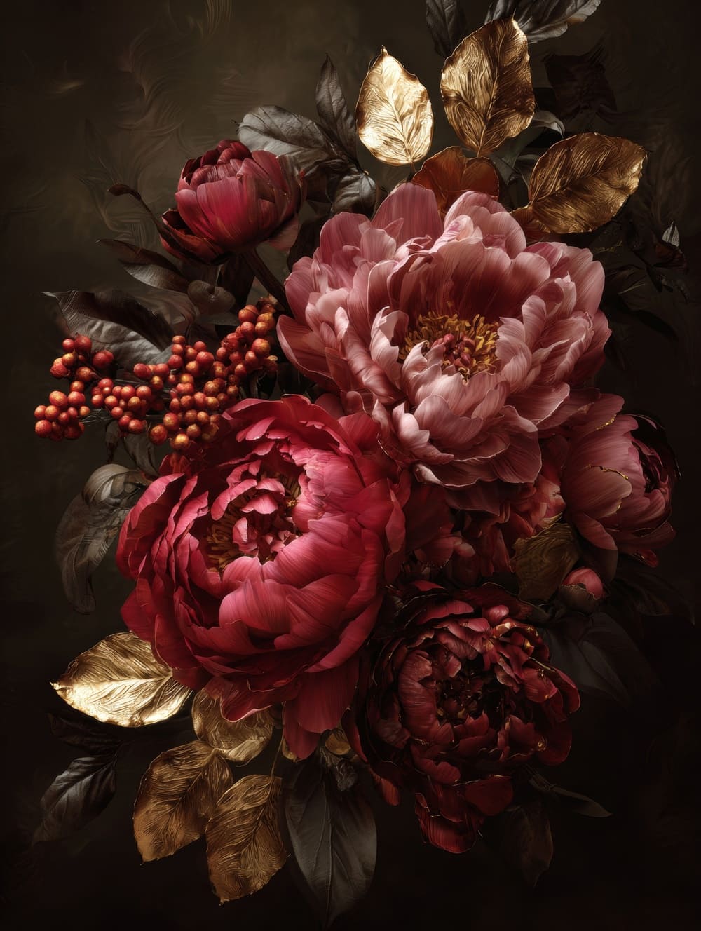 Tableau Fleurs Luxe