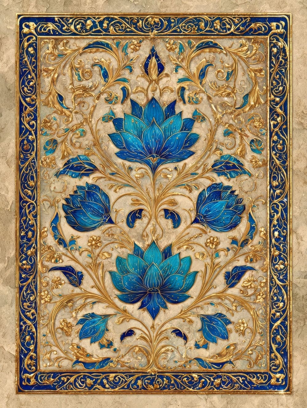 Tableau Fleurs Médiéval