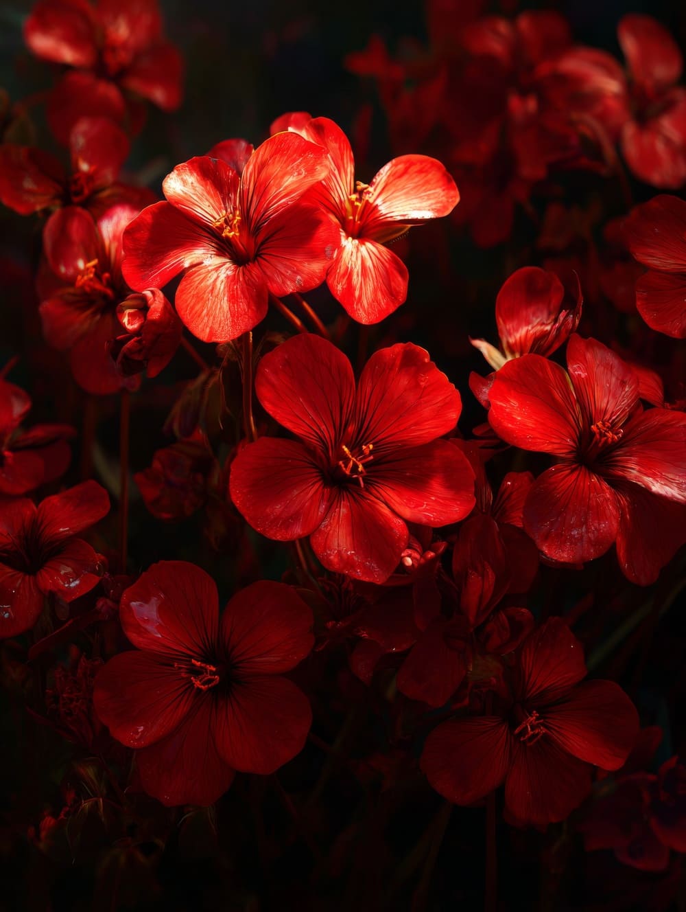 Tableau Fleurs Rouges