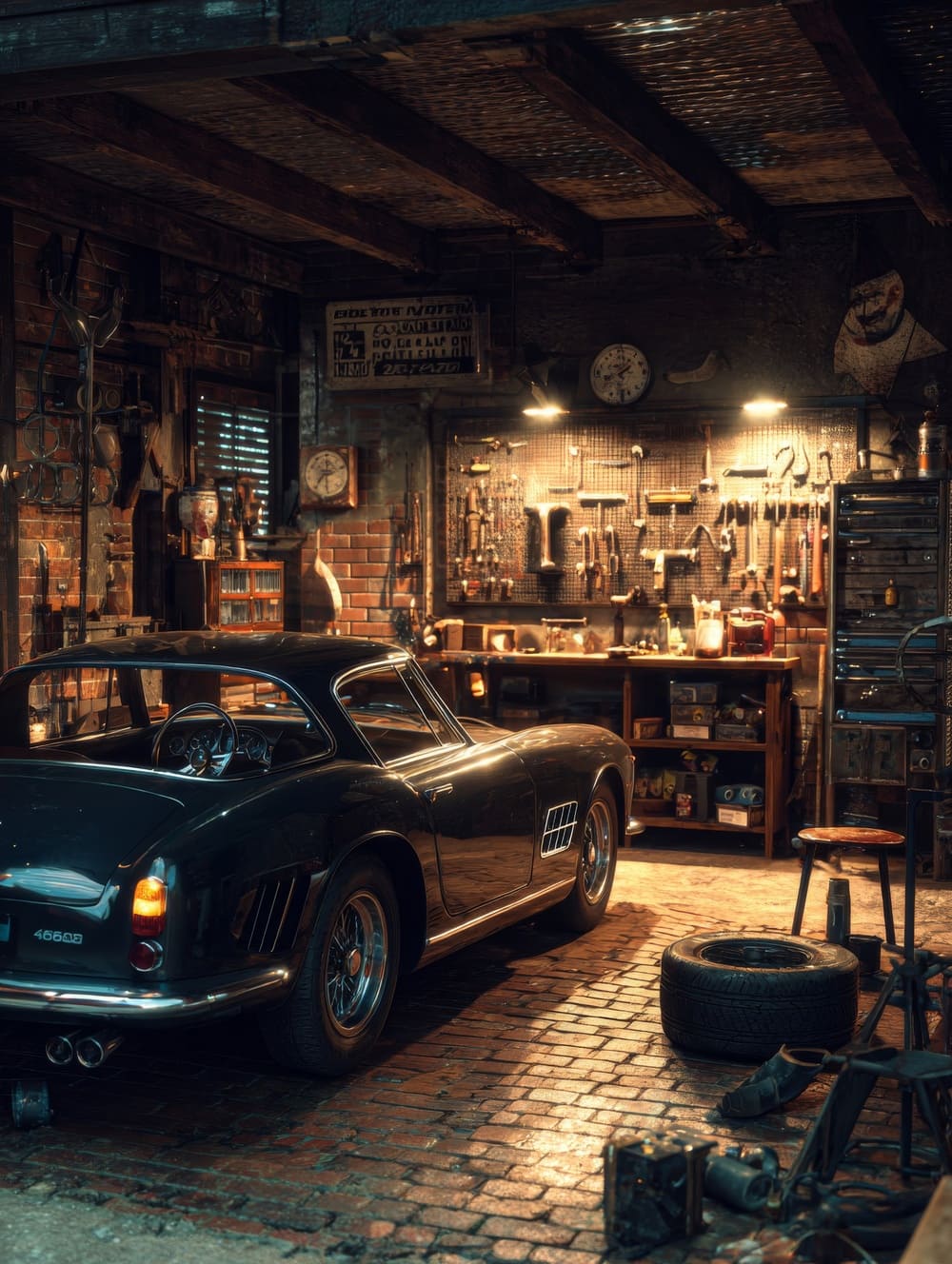 Tableau Garage Vintage