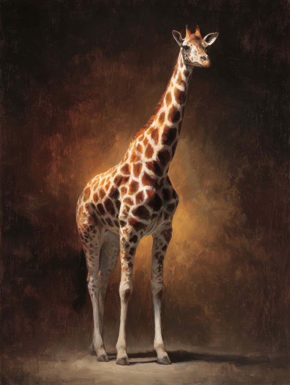 Tableau Girafe Style Peinture Classique Moderne