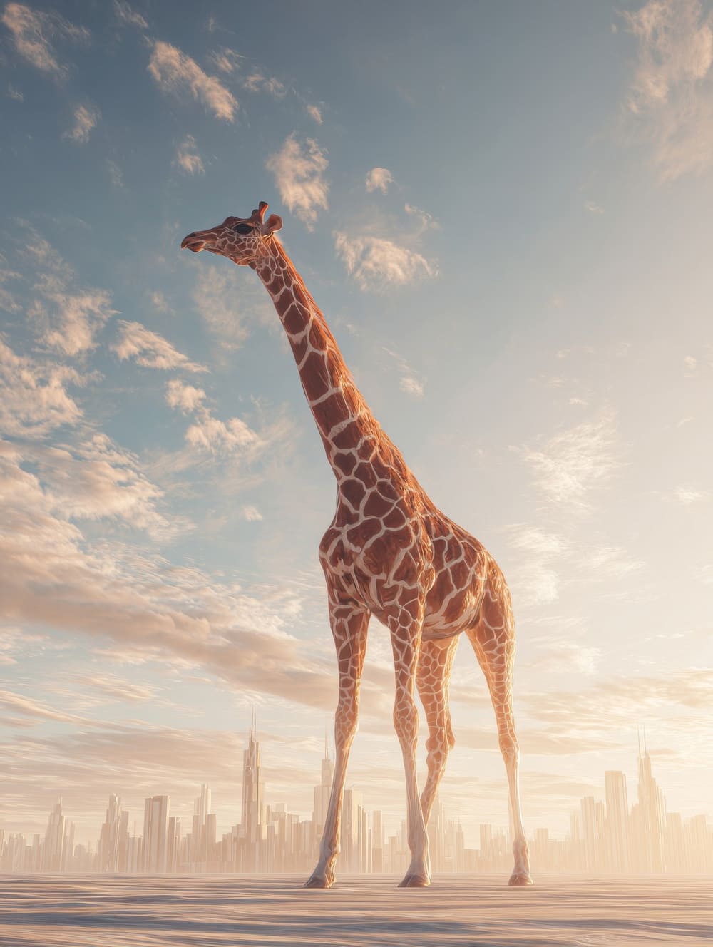 Tableau Girafe Vertical XXL
