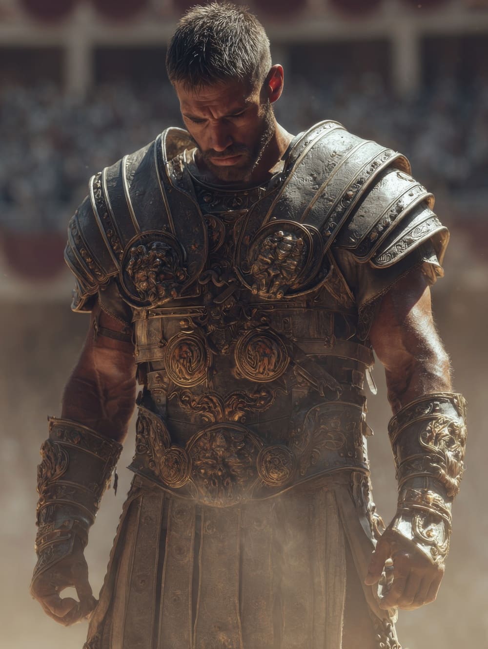 Tableau Gladiateur Romain Dans l’Arène