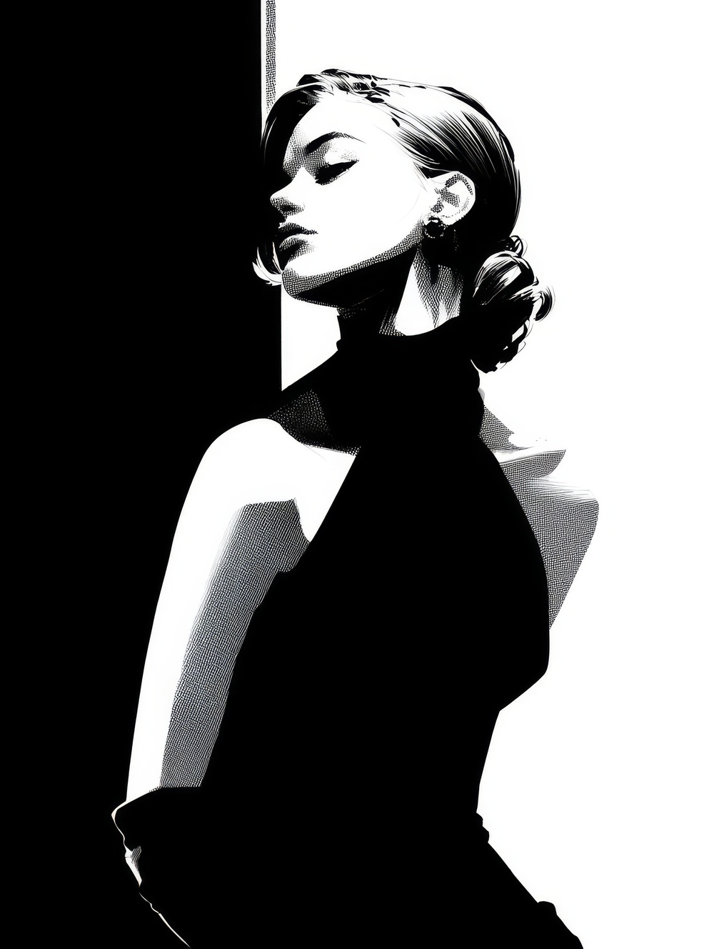 Tableau Glamour 50's Monochrome