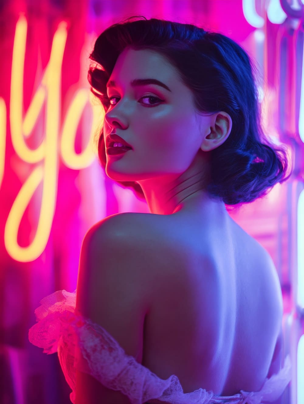 Tableau Glamour 50's Néon