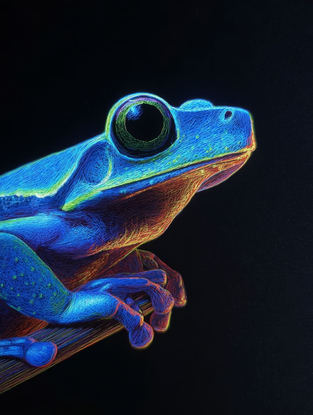 Tableau Grenouille Néon