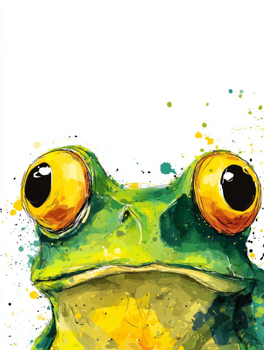 Tableau Grenouille Pop Art