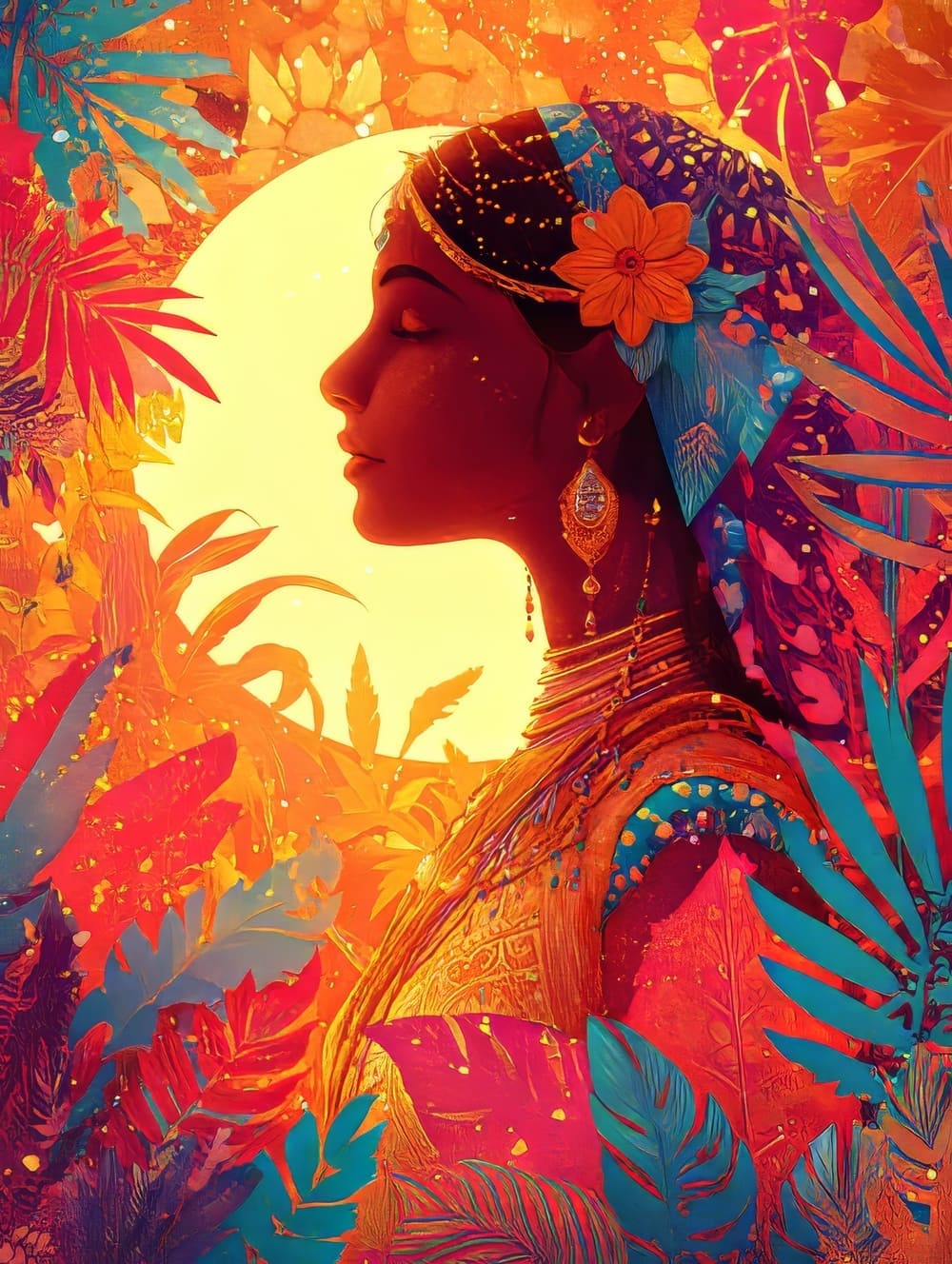 Tableau Indien Exotique