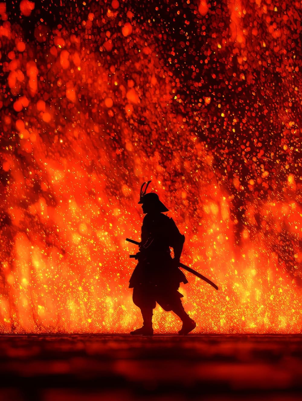 Tableau Japonais Et Feu