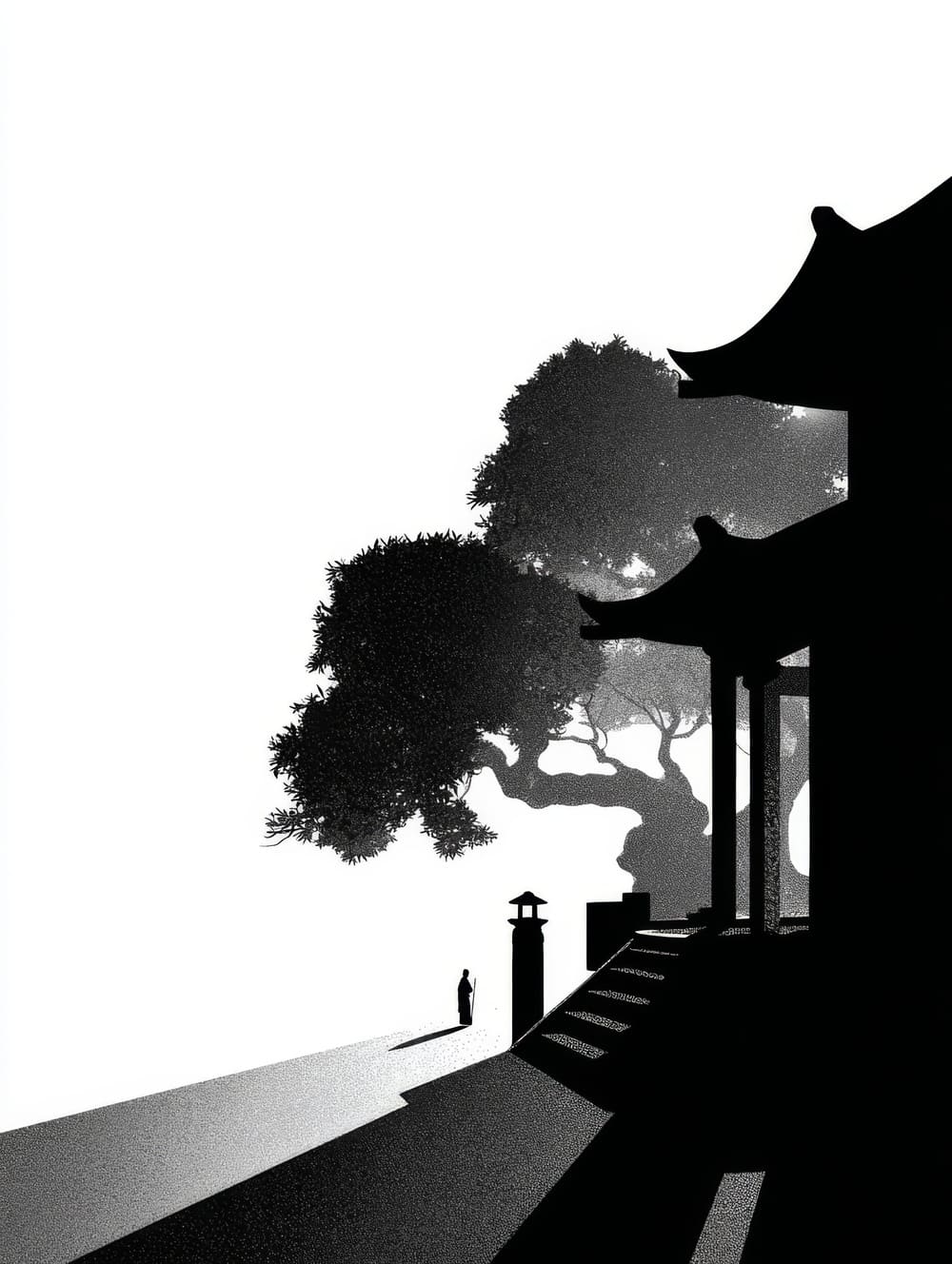 Tableau Japonais Monochrome