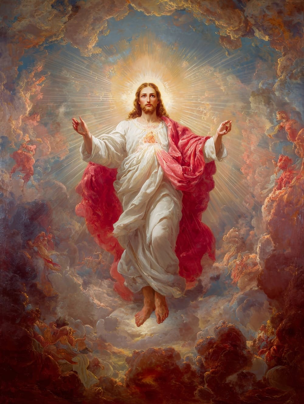 Tableau Jésus Christ Lumière Céleste