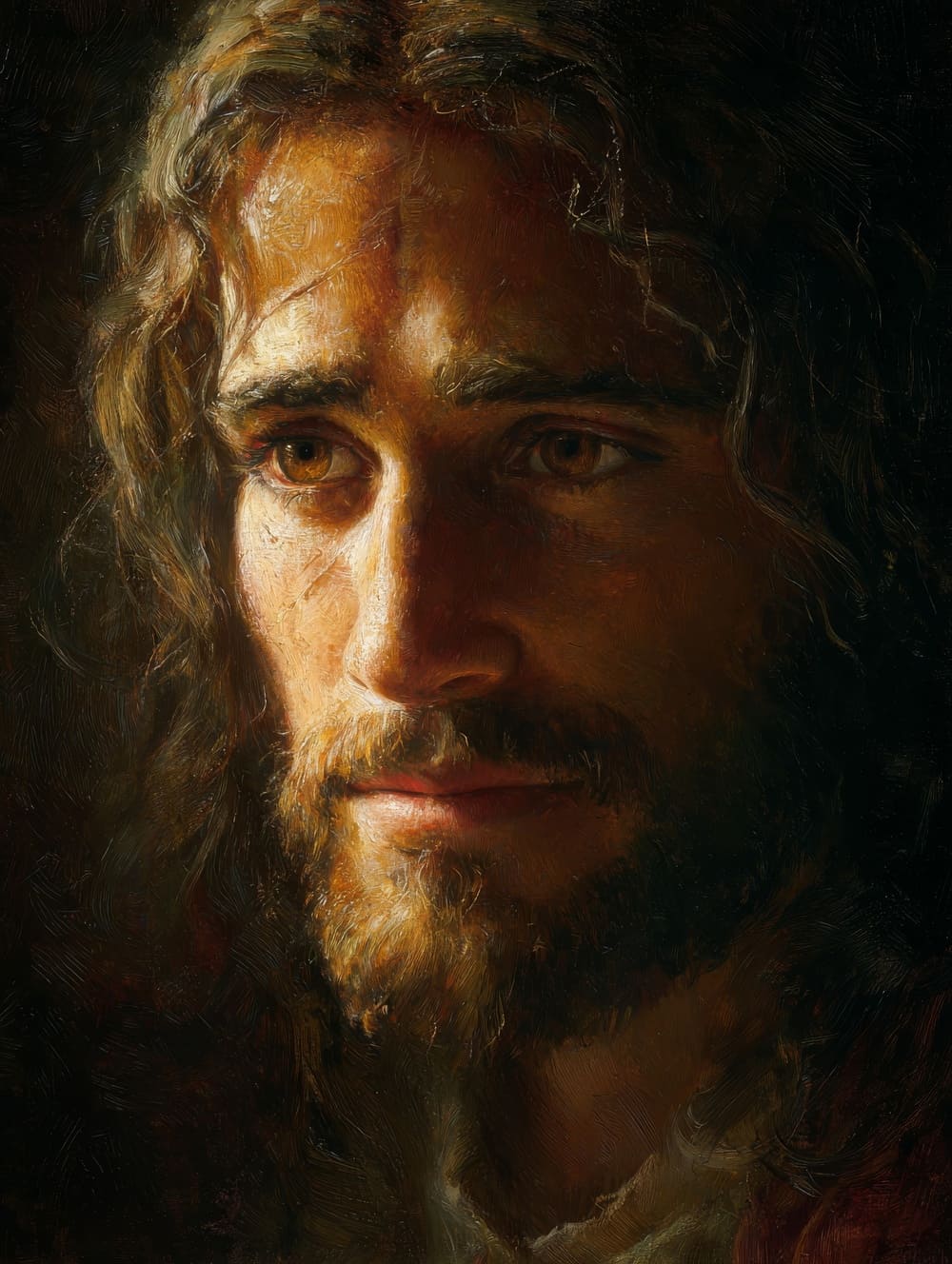 Tableau Jésus Christ Regard de Compassion