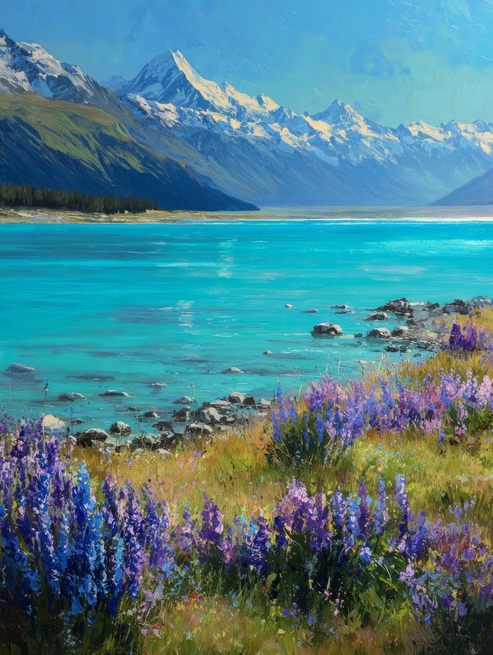 Tableau Lac Tekapo – Nouvelle-Zélande