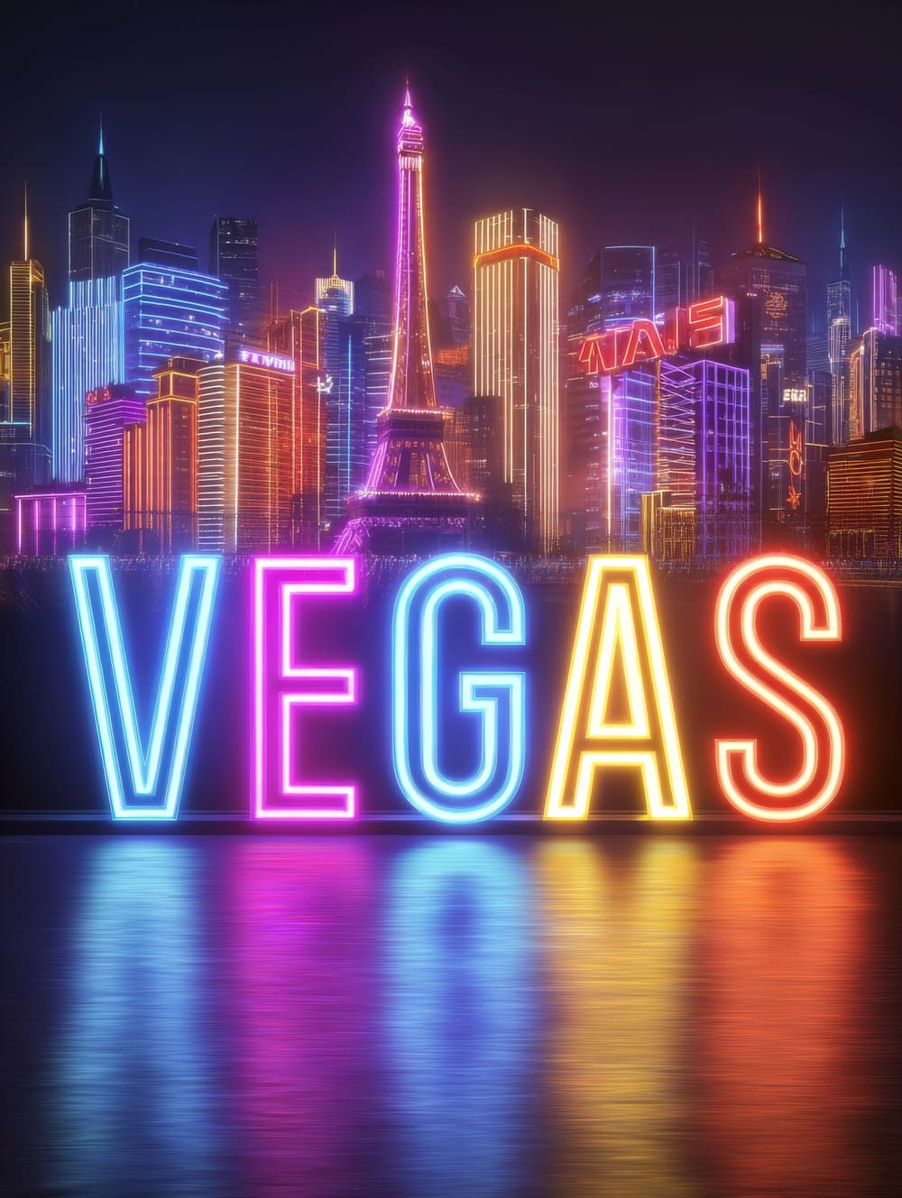 Tableau Las Vegas Néon