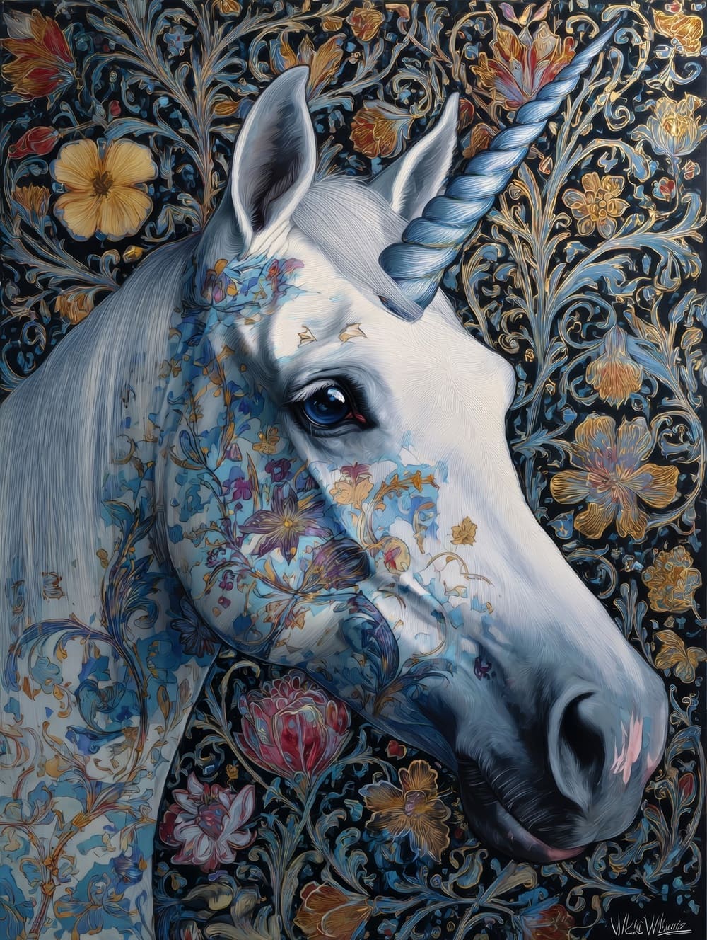 Tableau Licorne Style Peinture Classique Moderne