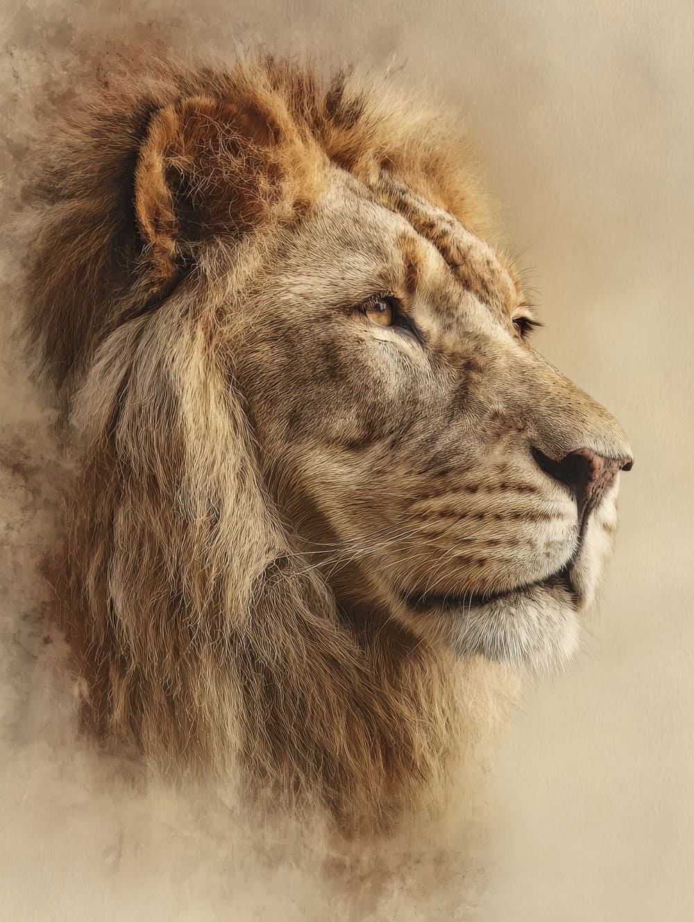 Tableau Lion Bohème