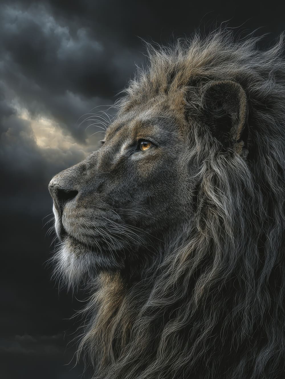 Tableau Lion Gothique