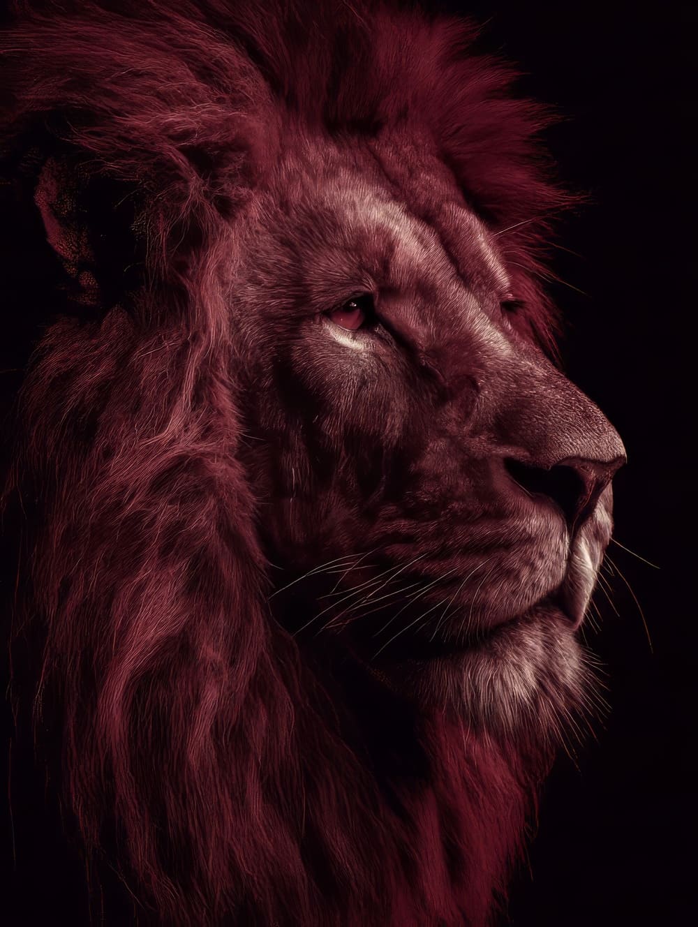 Tableau Lion Rouge