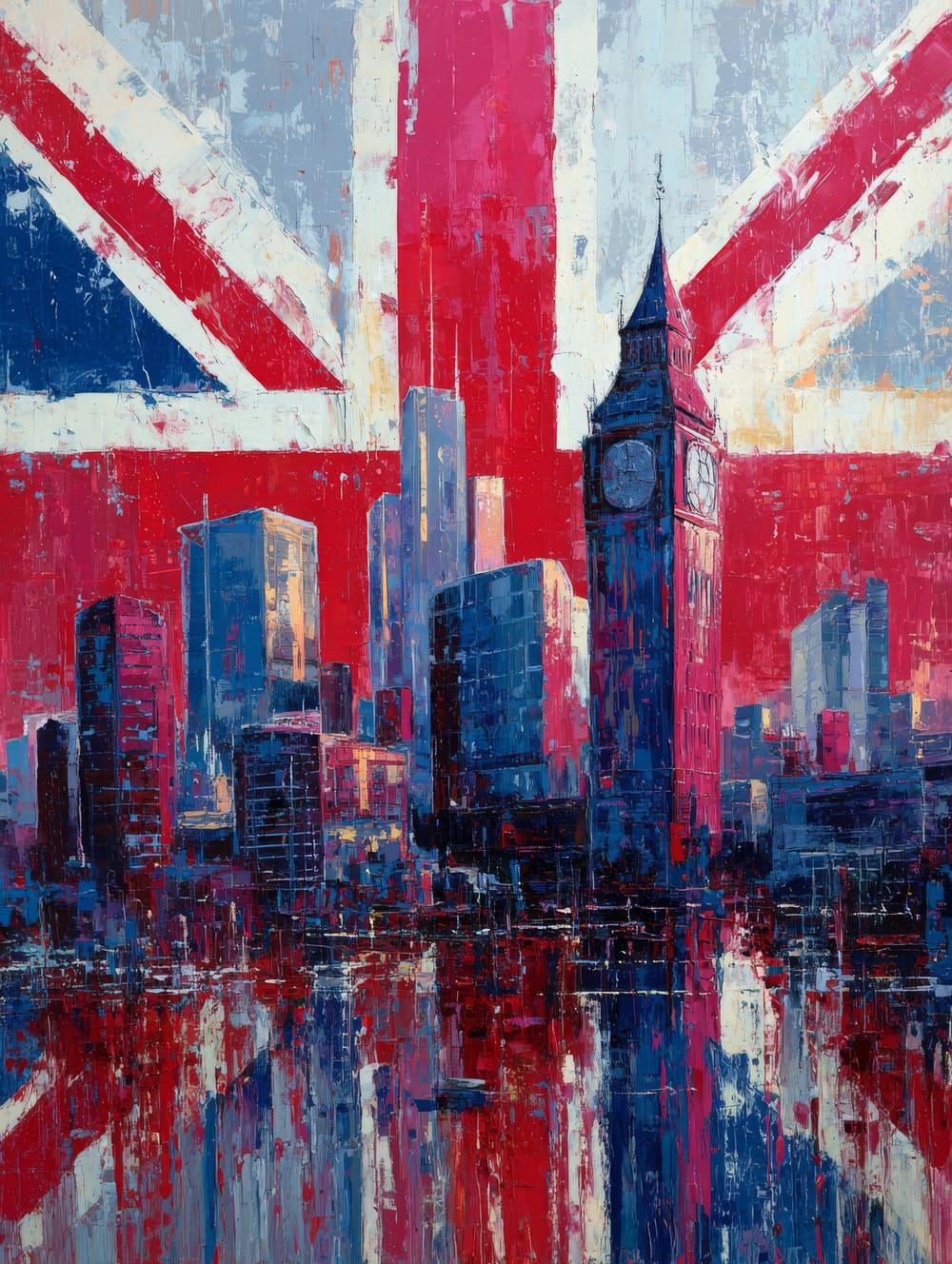 Tableau Londres Drapeau de la Grande-Bretagne