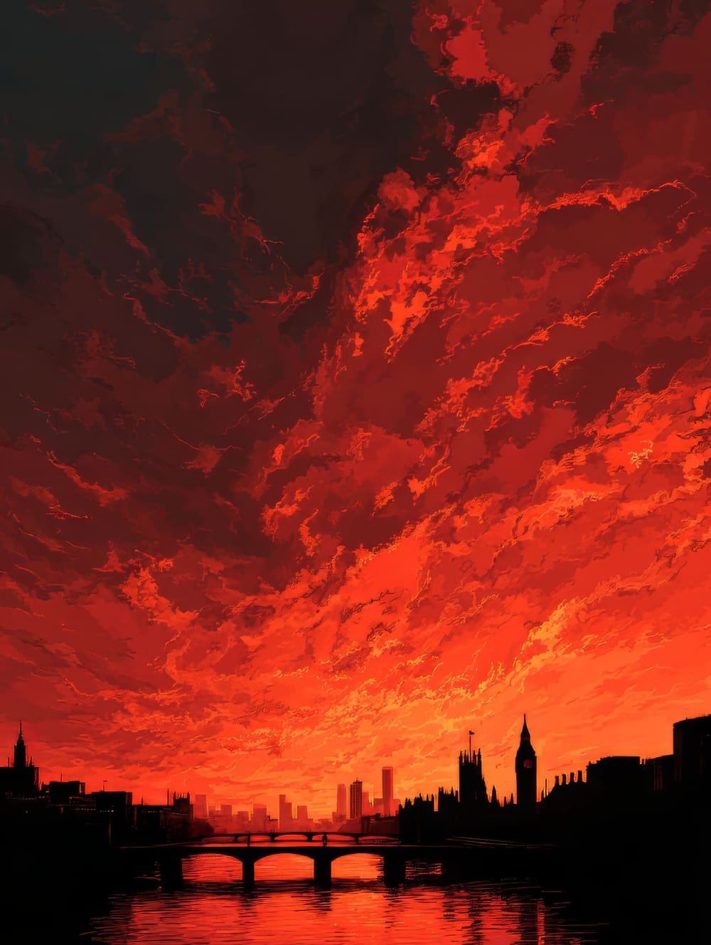 Tableau Londres Rouge