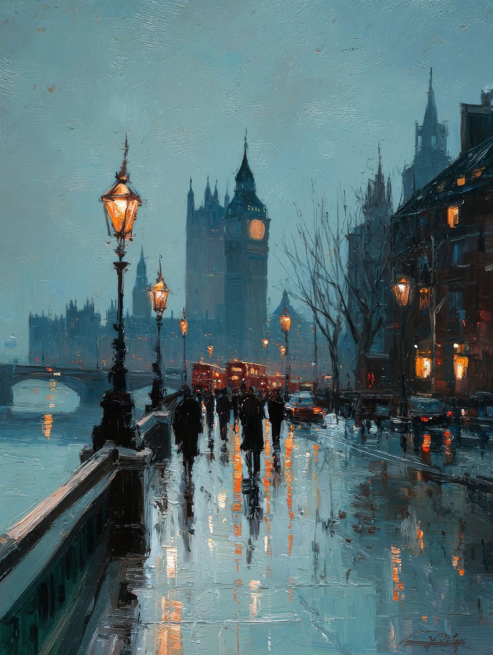 Tableau Londres Style Peinture Classique Moderne