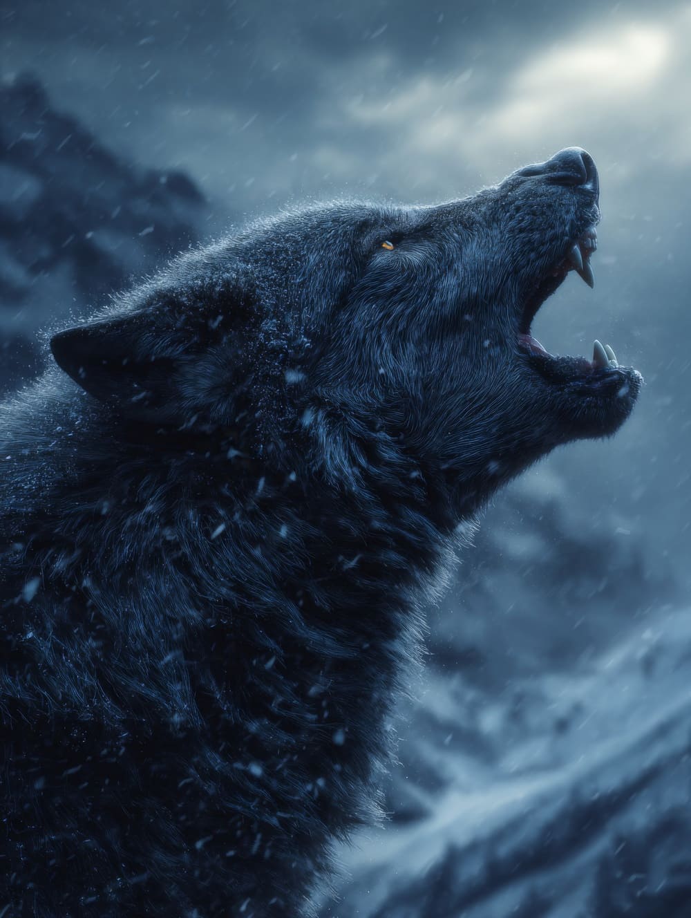 Tableau Loup Fenrir Mythologie Nordique