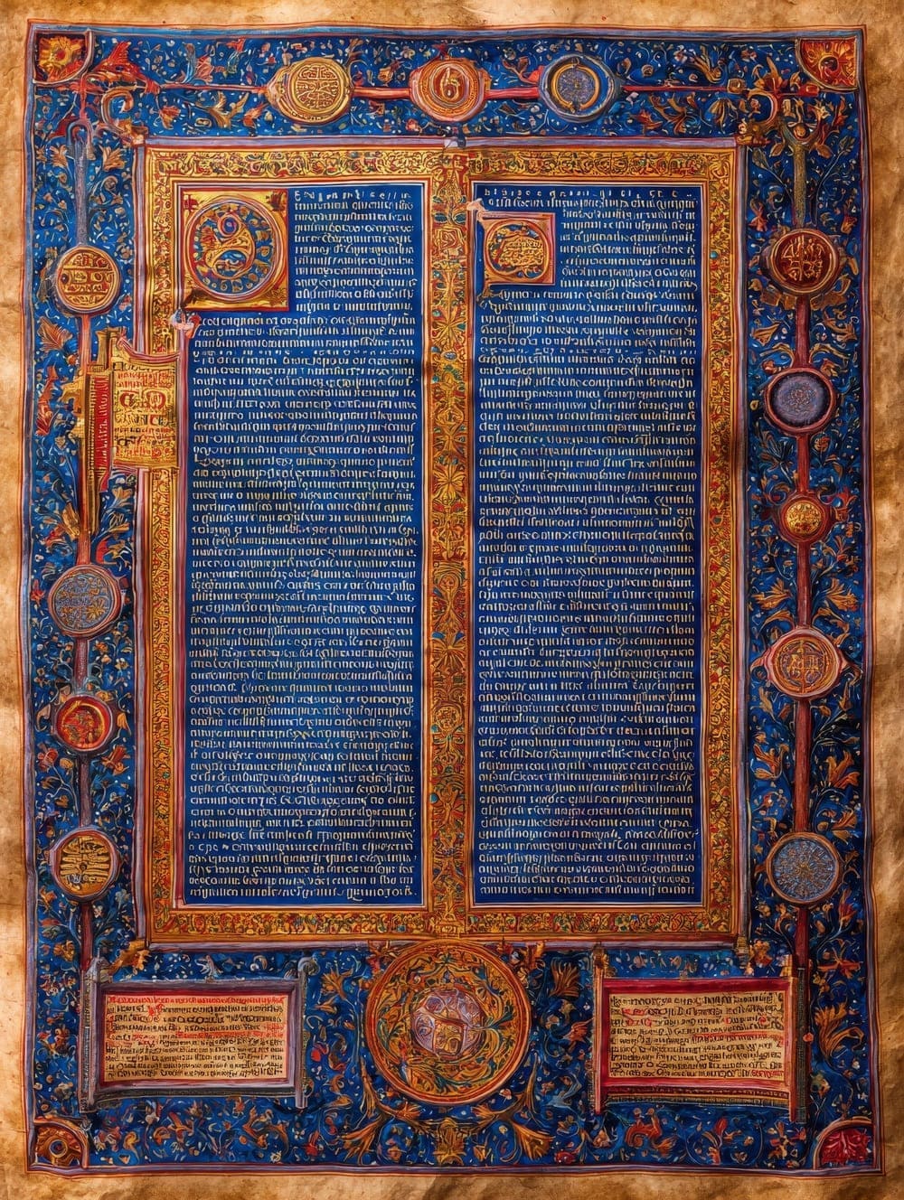 Tableau Manuscrit Médiéval