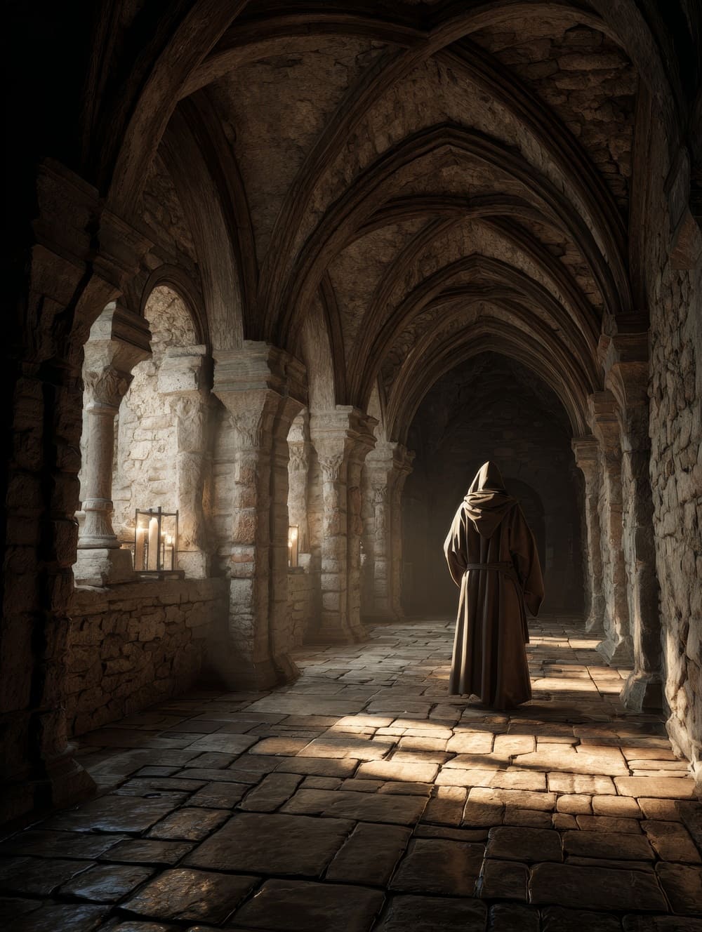 Tableau Moine Médiéval