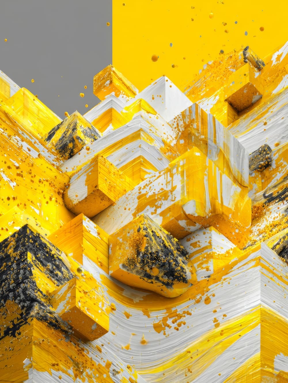 Tableau Monochrome Jaune