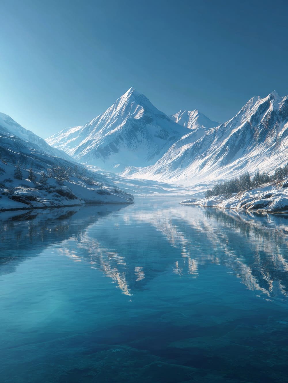 Tableau Montagne Lac Alpin