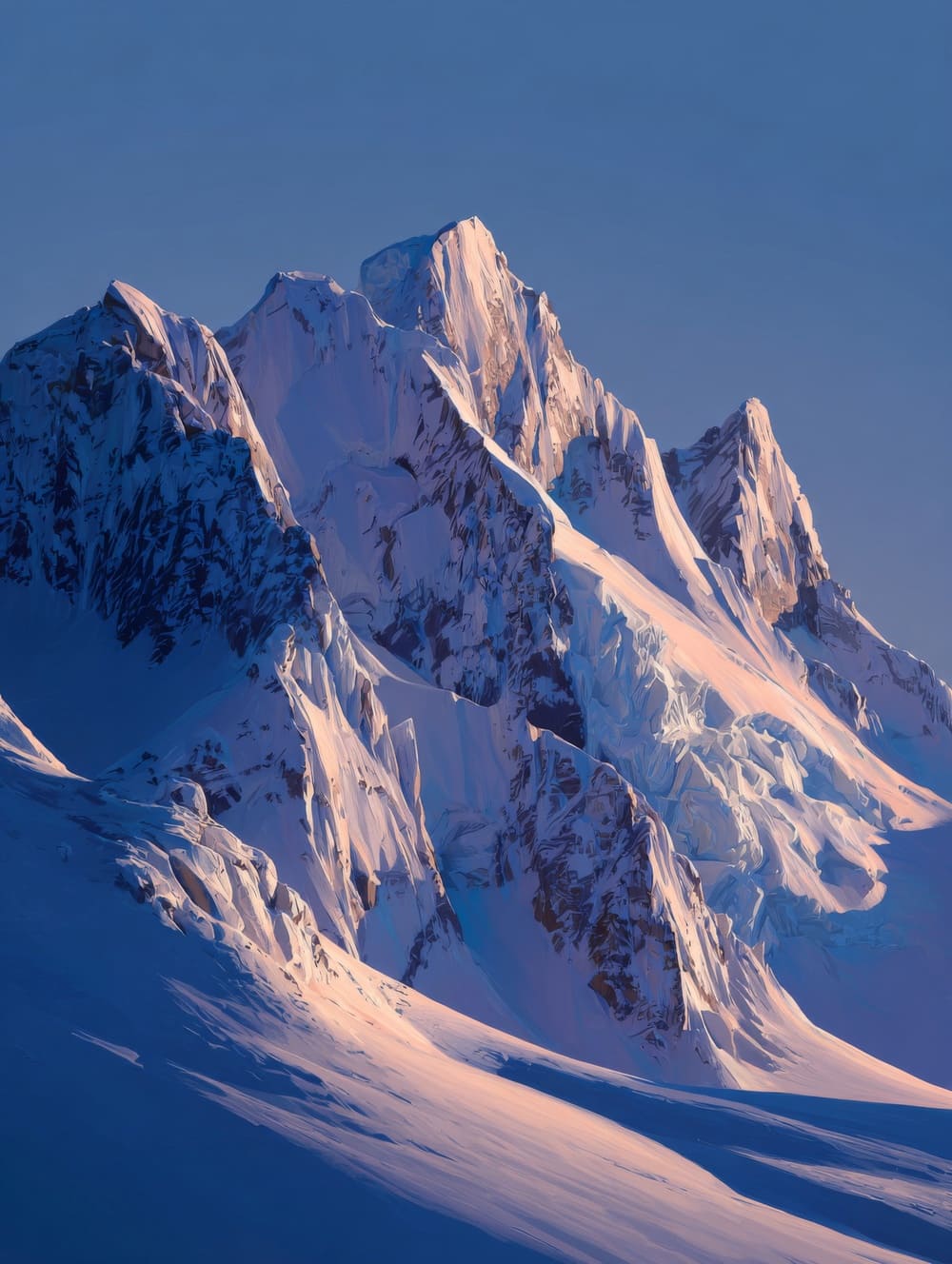 Tableau Montagne Lumière Rasante du Matin