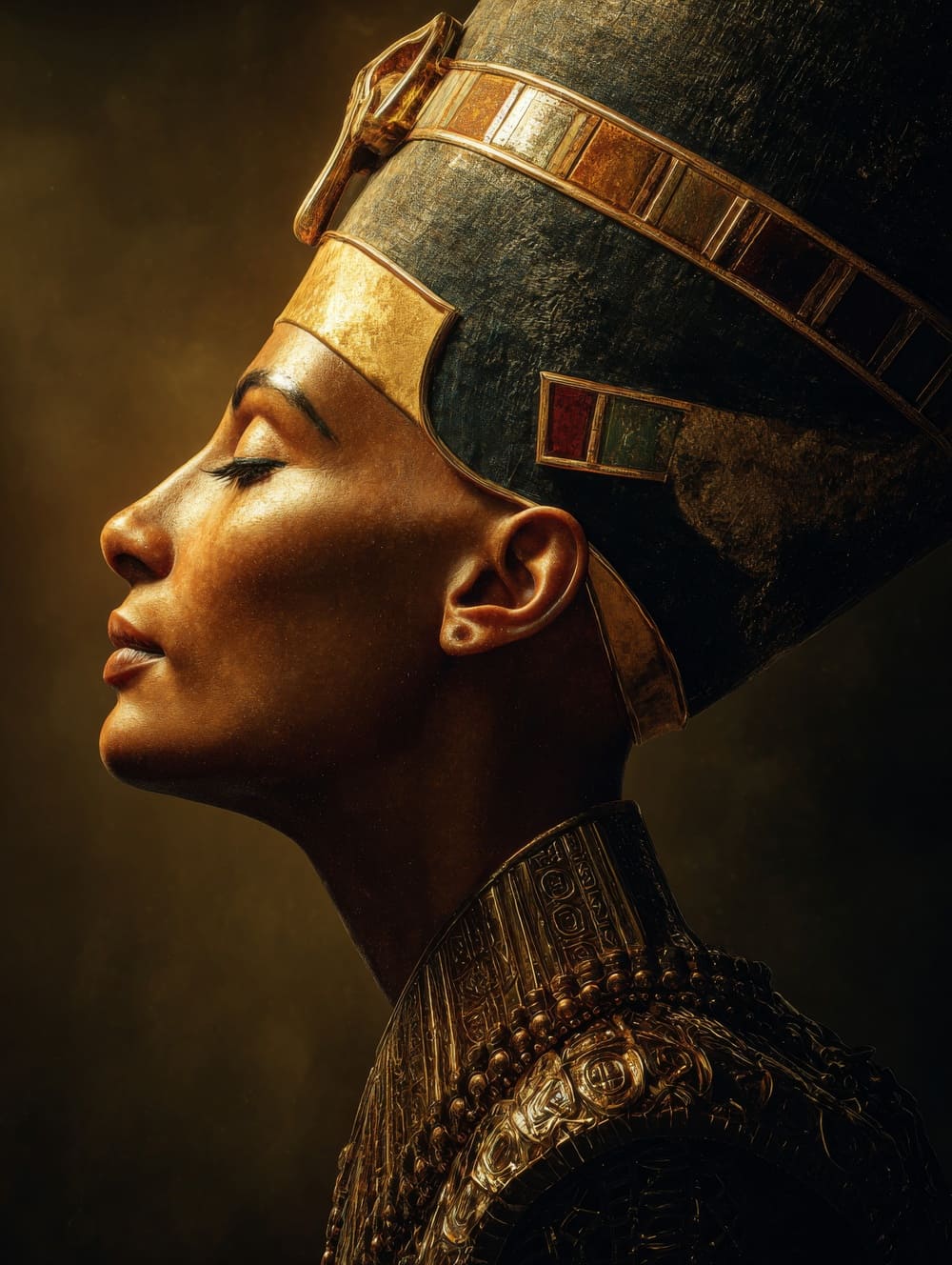 Tableau Néfertiti Profil Royal