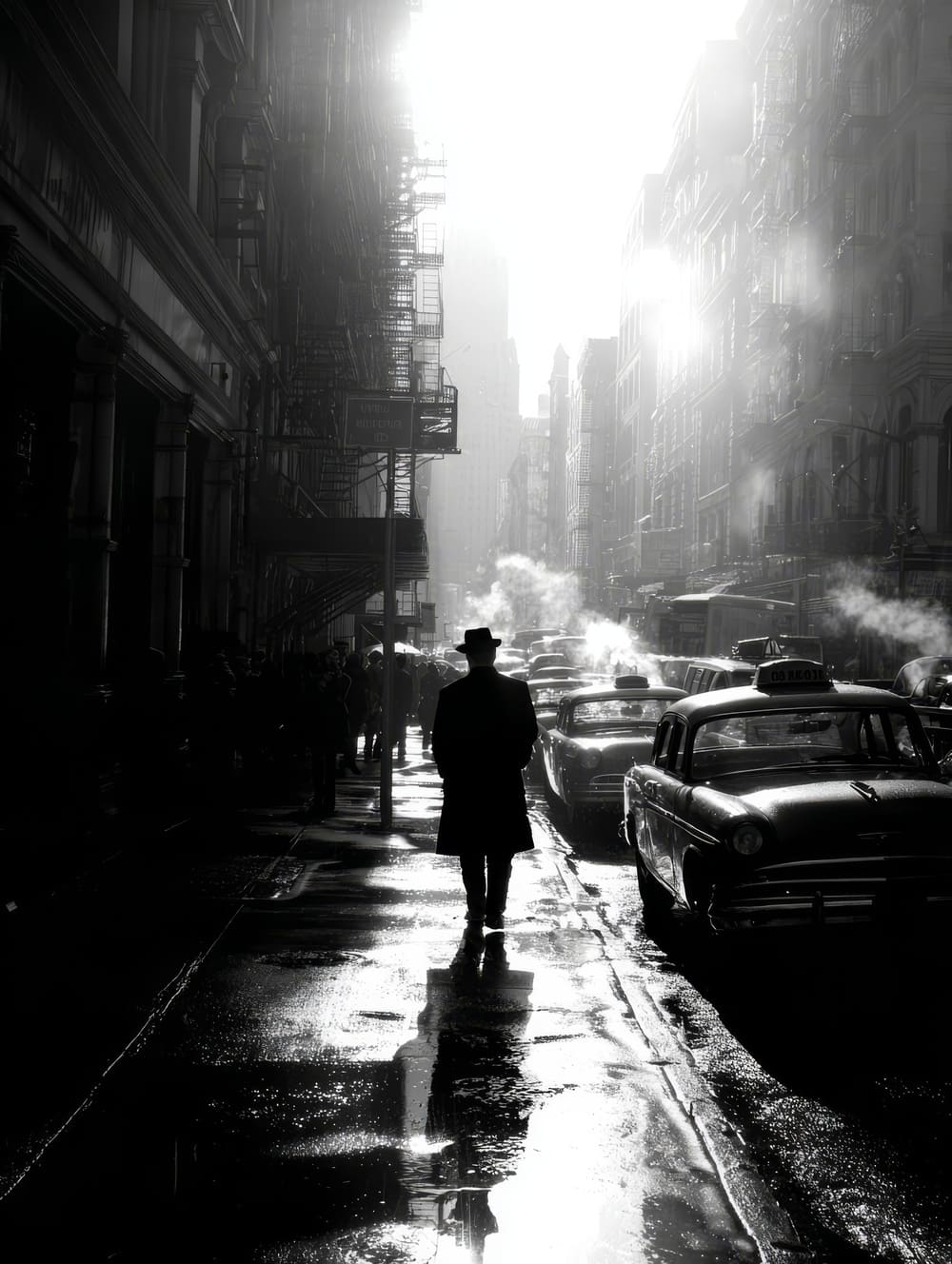 Tableau New-York Ambiance Cinéma Noir