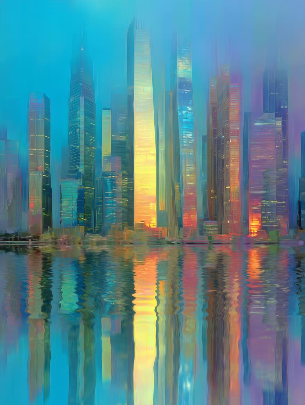 Tableau New-York Reflets de Gratte-Ciel