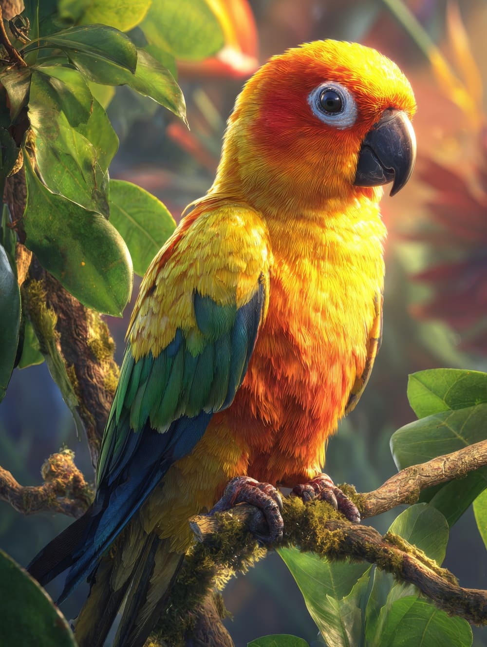 Tableau Oiseau Exotique