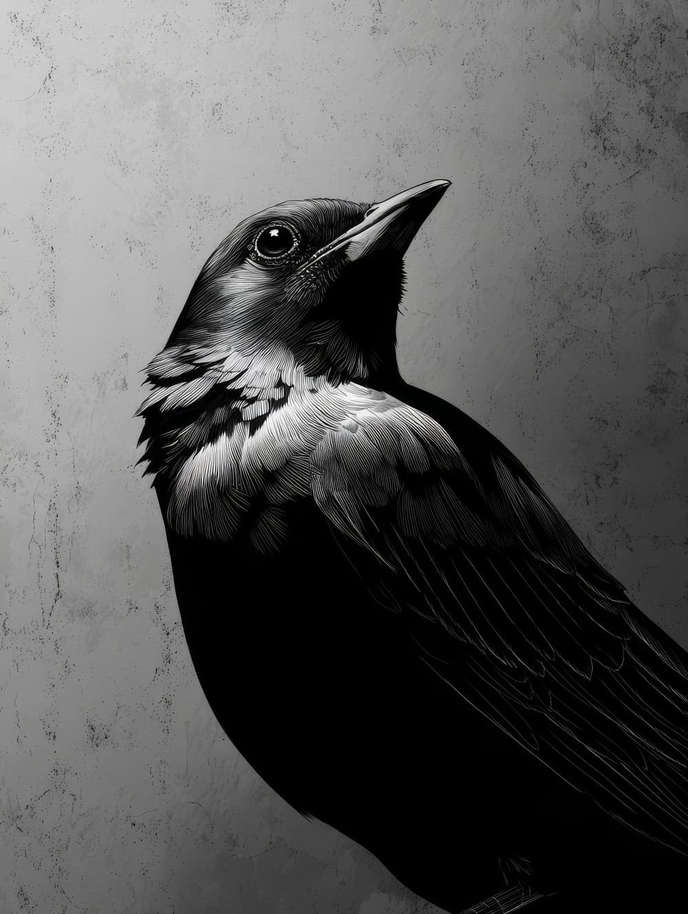 Tableau Oiseau Monochrome