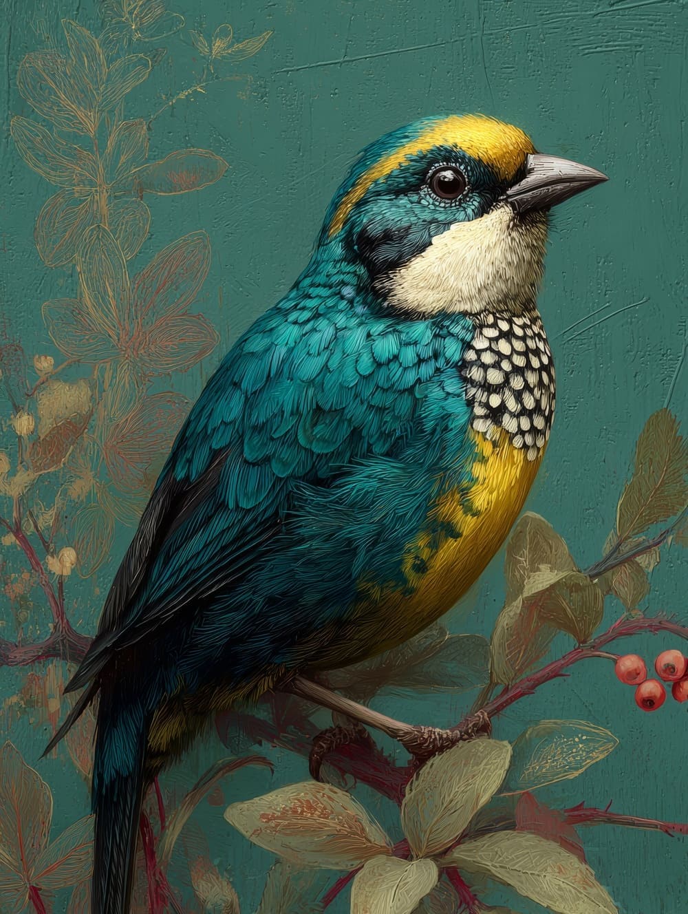 Tableau Oiseau Style Peinture Classique Moderne