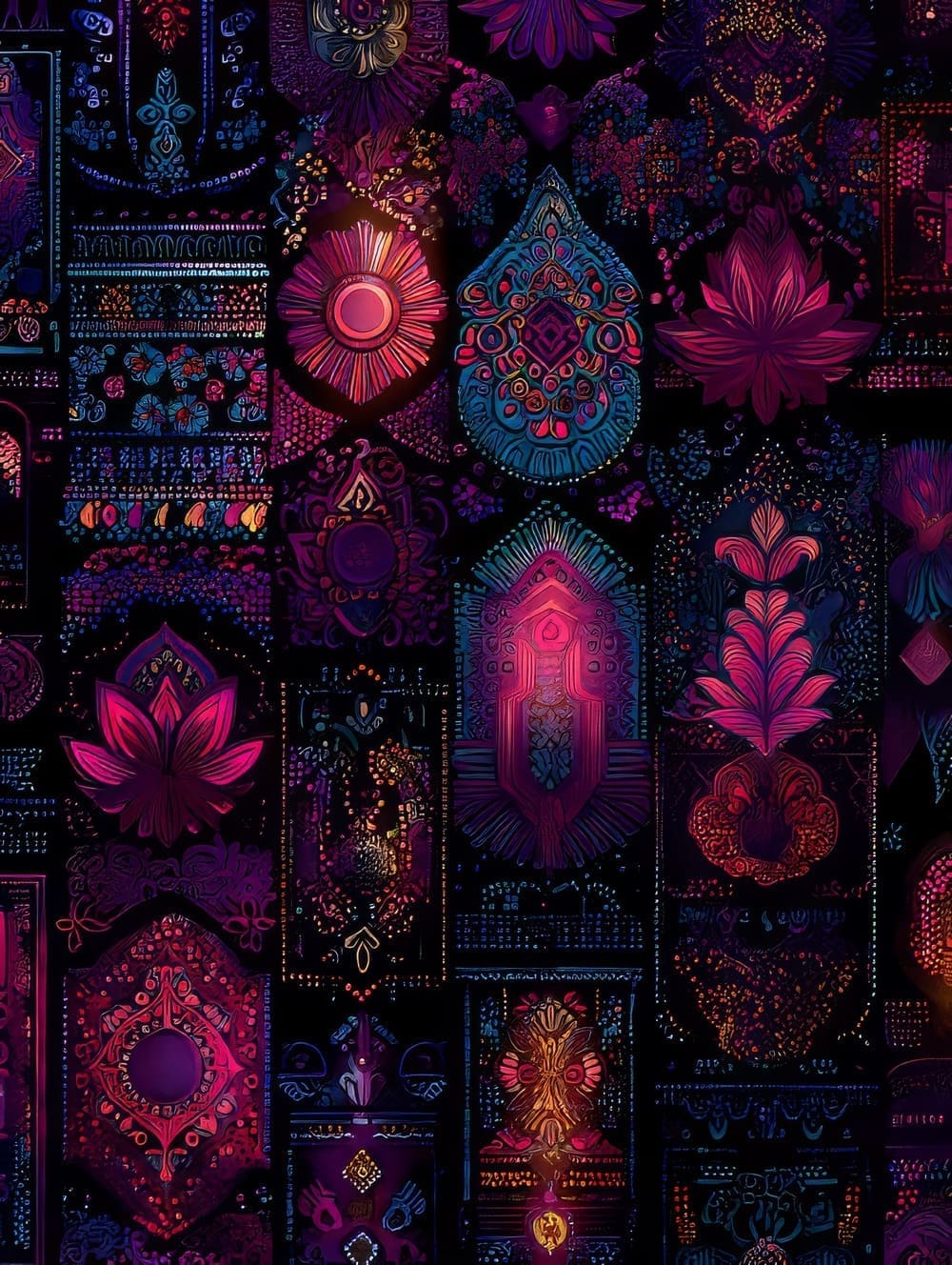 Tableau Oriental Néon